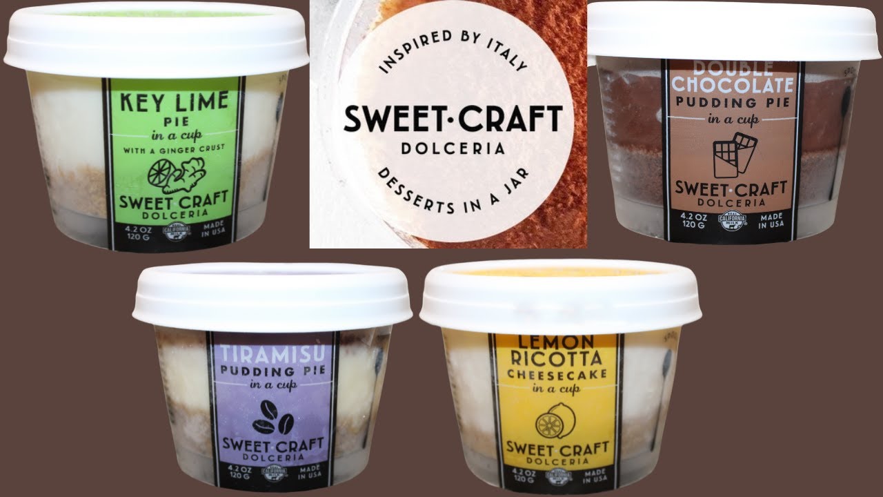 Sweet Craft Dolceria Dessert in A Cup: Key Lime Pie, Double Chocolate, Tiramisu & Lemon Ricotta