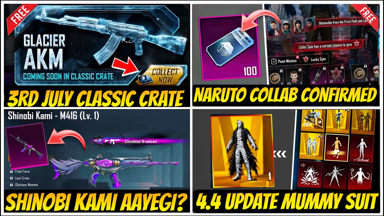 😱100% Confirmed | Akm Glacier Return In Classic Crate 3 July | Next Prize Path | 100 Classic Crate