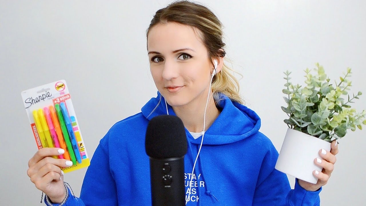 ASMR Office Supplies Haul For My Desk At My New Job (Tapping & Whispering)