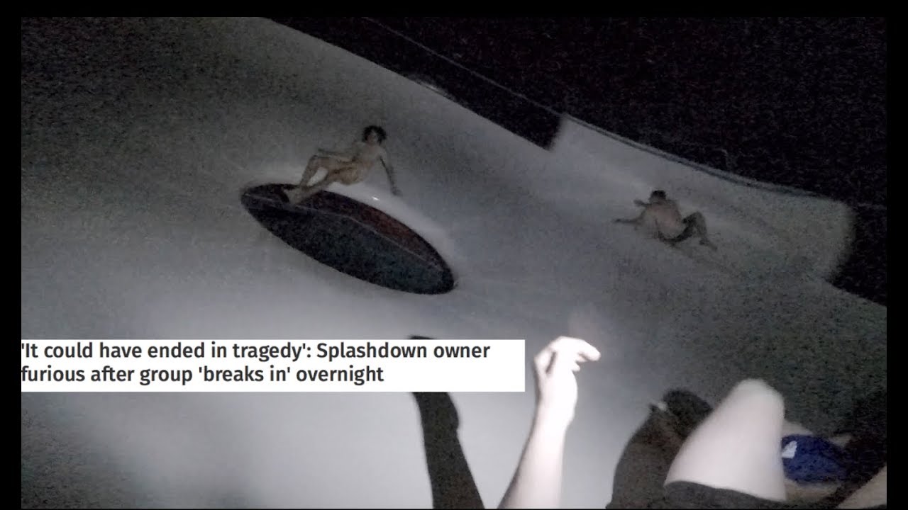 SNEAKING INTO CRAZY WATERPARK OVERNIGHT.. INSANE!