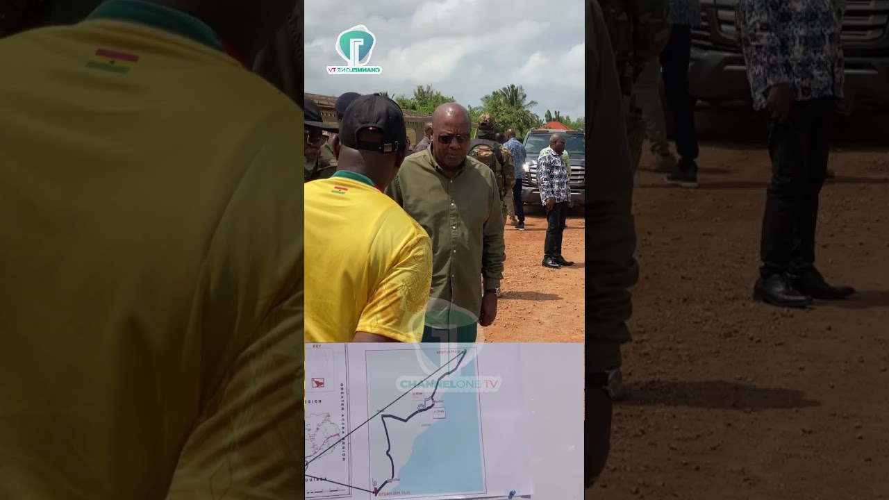 President Mahama Inspects Apam&ndash;Otuam Road Project in Central Region