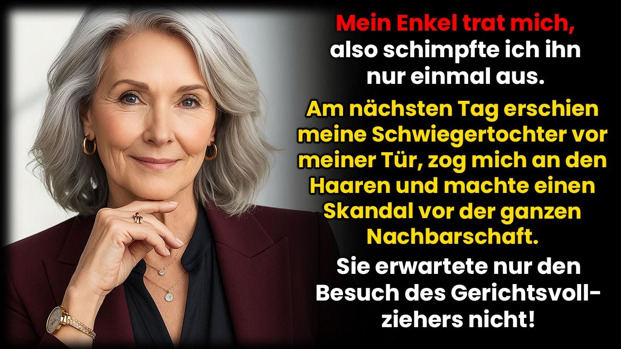 Mein Enkel trat mich, ich wies ihn zurecht – am nächsten Tag kam meine Schwiegertochter wütend…