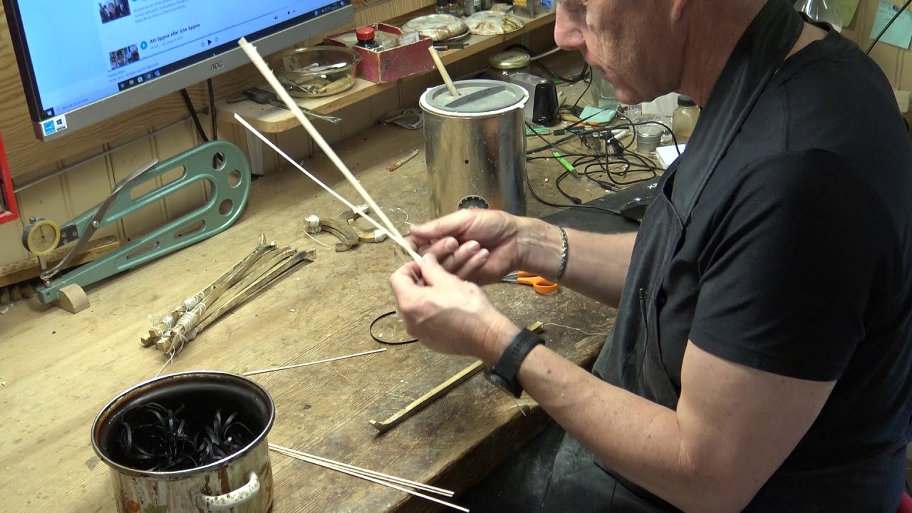 Violinmaker Peter Westerlund Part 43 Glueing the purfling strips