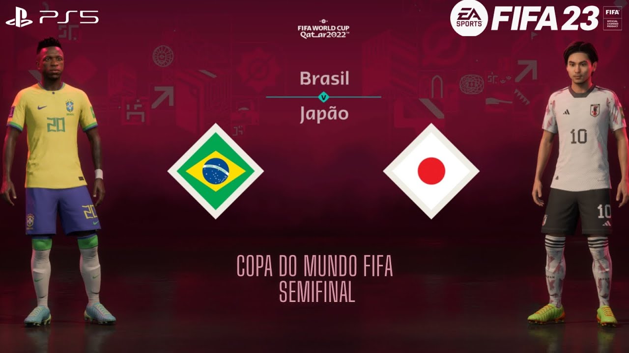 FIFA 23 - Brasil  vs Japão | Gameplay PS5  [4K 60FPS] Copa do Mundo FIFA 2022