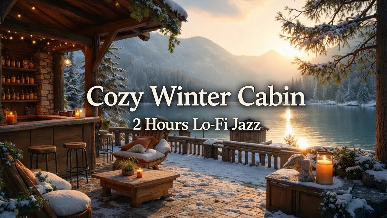2 Hours Cozy Winter Cabin Lo-Fi Jazz ☕ Relaxing Jazz Beats for Study, Work & Sleep