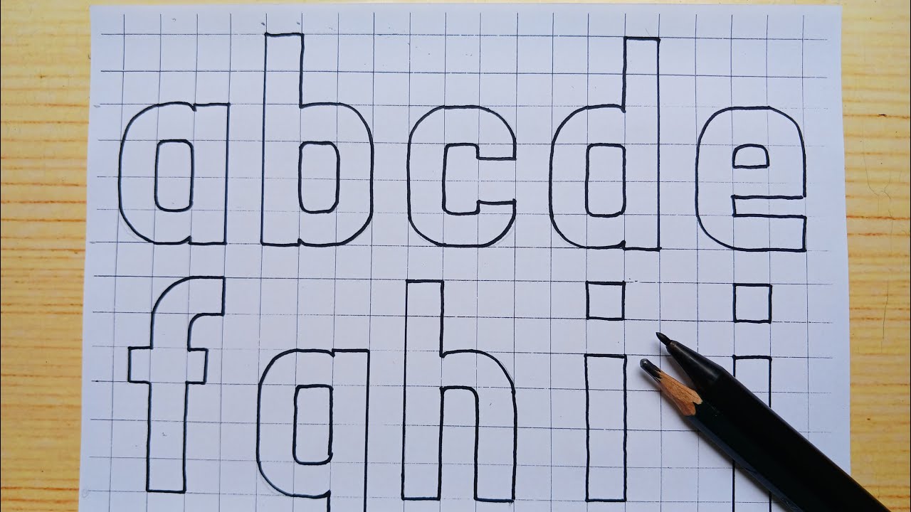 2d Drawing Small Letter A To Z / How To Draw Alphabet Lettering AZ Easy Simple For Beginners