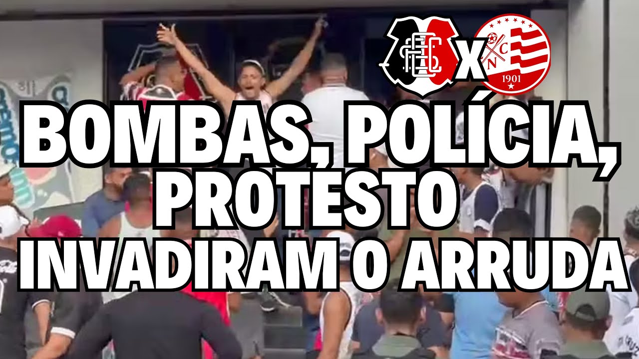 URGENTE! ORGANIZADAS DO SANTA CRUZ INVADIRAM O ARRUDA COM BOMBAS, AMEAÇAS, POLÍCIA FOI CHAMADA...