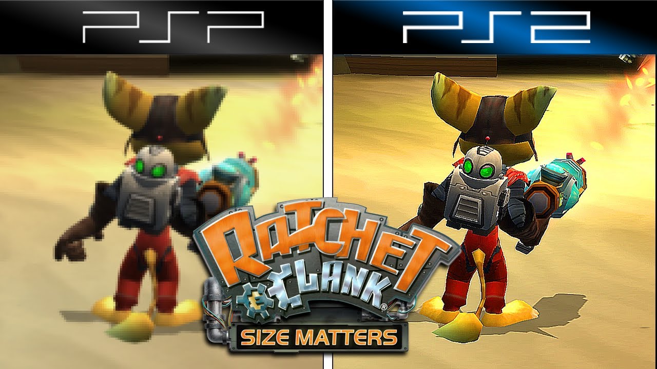Ratchet & Clank Size Matters (2007) PSP vs PS2 (Graphics Comparison)
