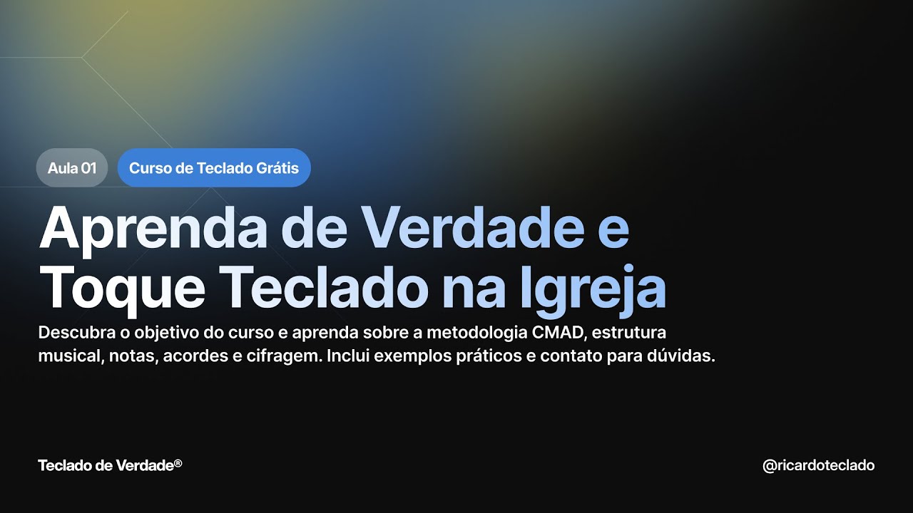 Aula 1 de teclado para iniciantes do ZERO (Curso completo grátis com PDF) Aprenda de Verdade!