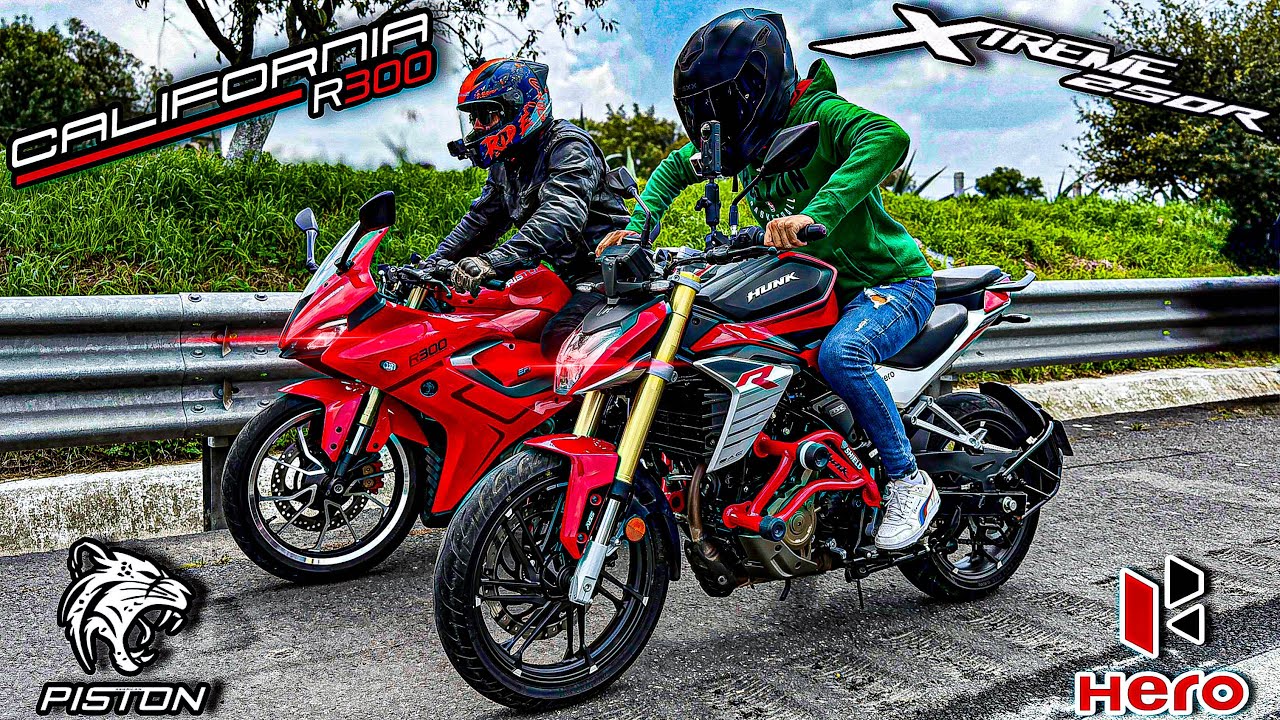 California R300 vs Hero Hunk 250R|Carrera|¡SE PARTIERON LA M4DREEE!😳🔥🤯