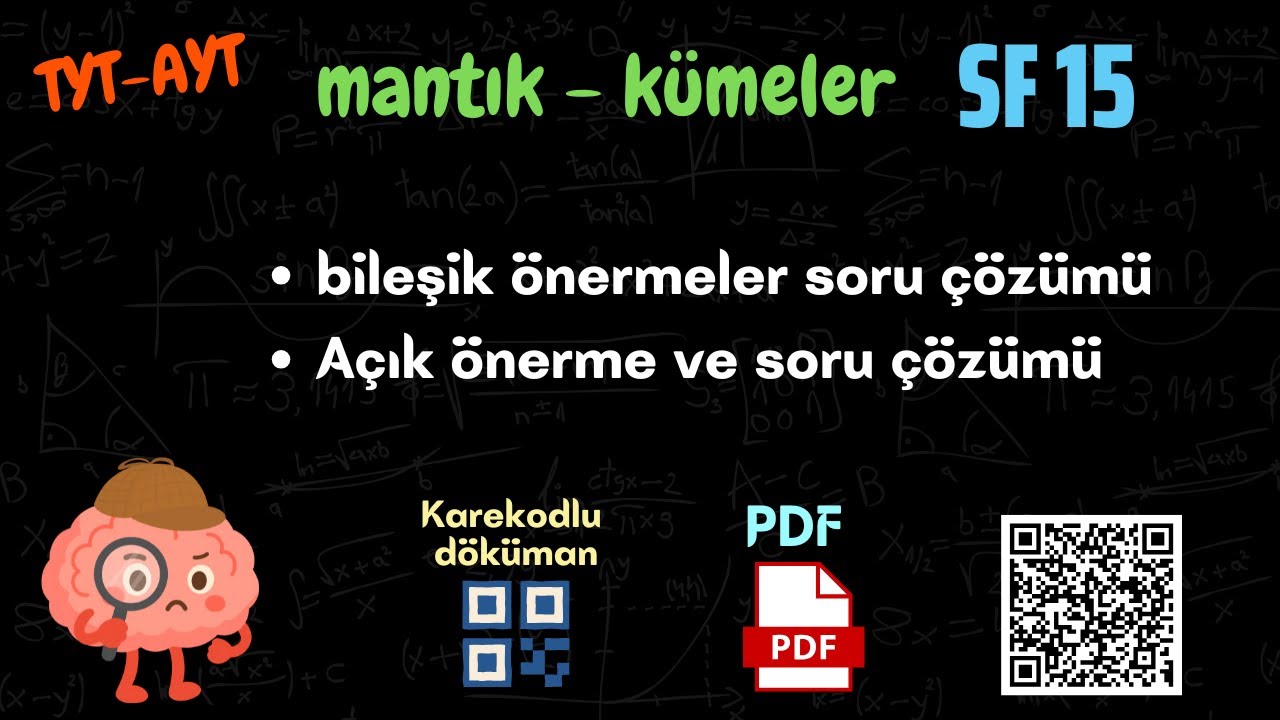 15 mantık - kümeler🔆TYT-AYT🔆 Karekodlu Fasikül Açıklamada