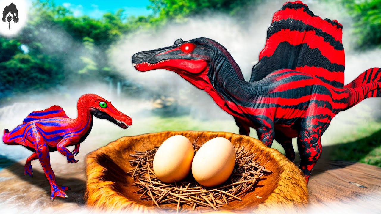 the isle - Saindo Do Ovo! Bebê Spino: Fui Abandonado no Ninho! Invasão do T-Rex!