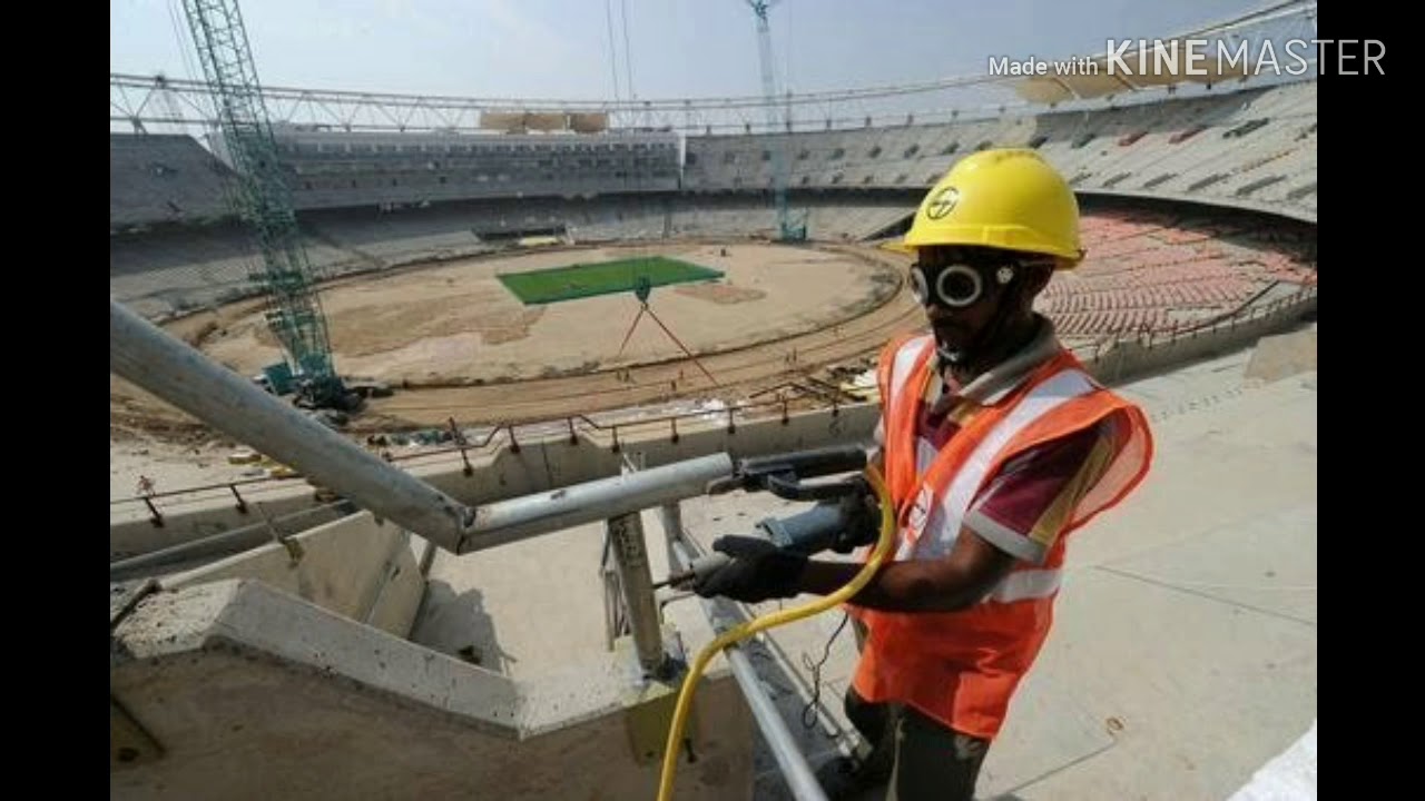 WORLD LARGEST CRICKET STADIUM ROOF  INSTALLATION process