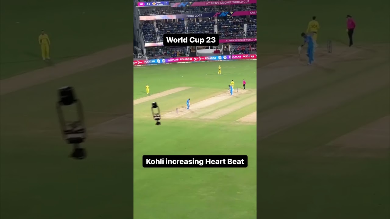 Virat Kohli IND v AUS Inc Heartbeat of Fans  #cricket #cwc23 #india #trending #viral #shorts