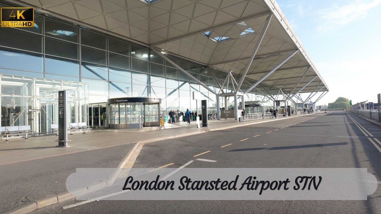 [4K] London Stansted Airport - Full Walking Tour (Departure and Main Hall)