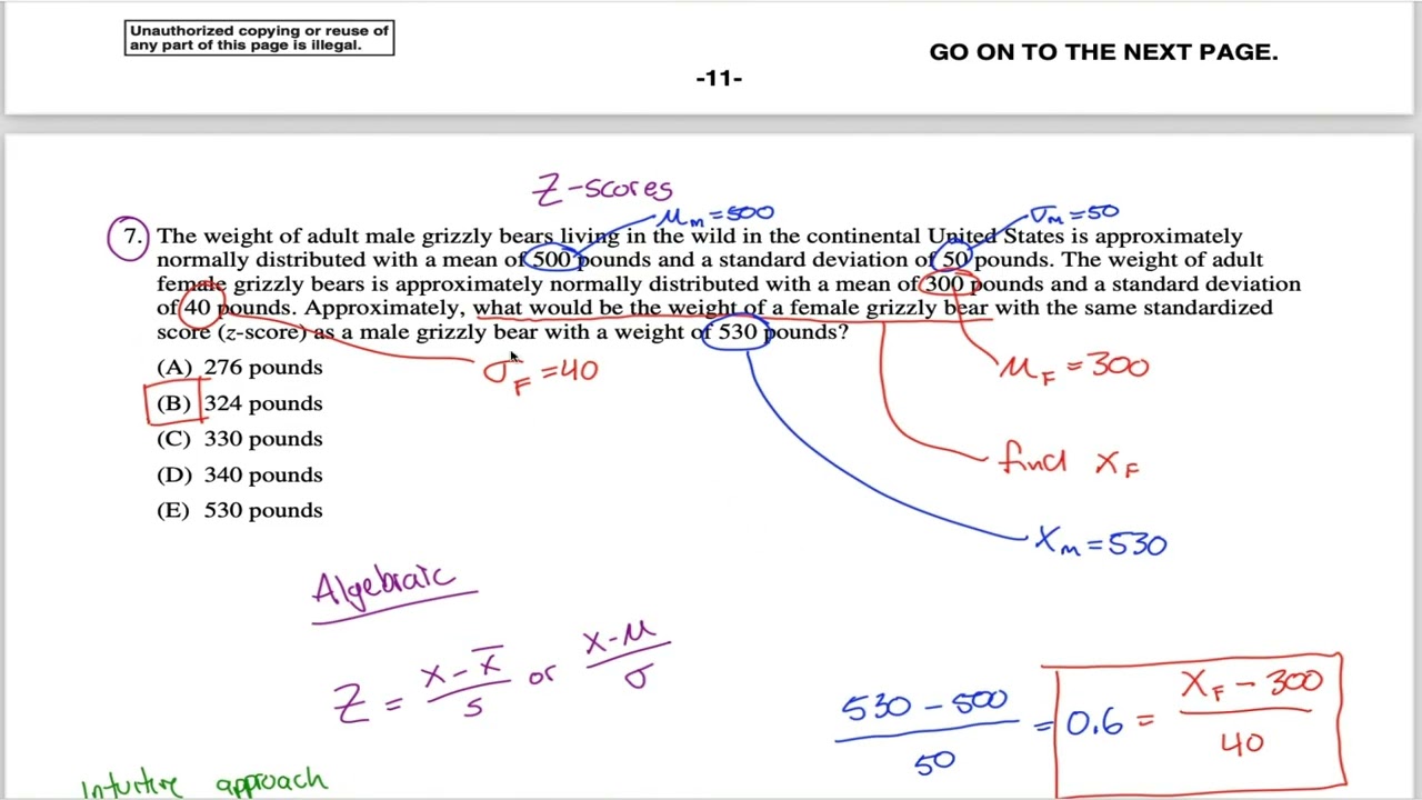 AP Statistics Practice Exam: Question 7