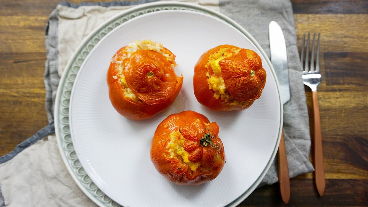 Gefüllte Backofen Tomaten - Rezept und Anleitung - Natürlich Lecker
