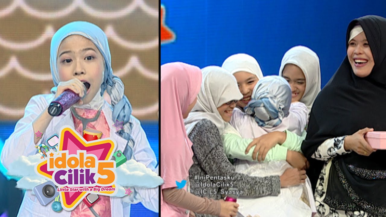 Syasya Kedatangan Sahabatnya Selesai Nyanyi 'Gang Kelinci' [Idola Cilik 5] [30 Jan 2016]