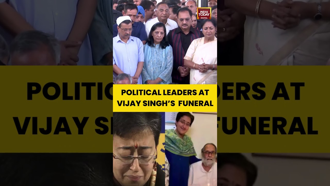 Arvind Kejriwal, Rekha Gupta & JP Nadda Attend Atishi&rsquo;s Father Vijay Singh&rsquo;s Funeral