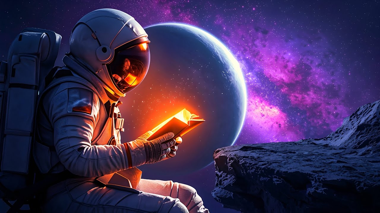 Space Ambient Music & Cosmic Ambience | Astronaut Reading for Deep Work 4K 4 Hours