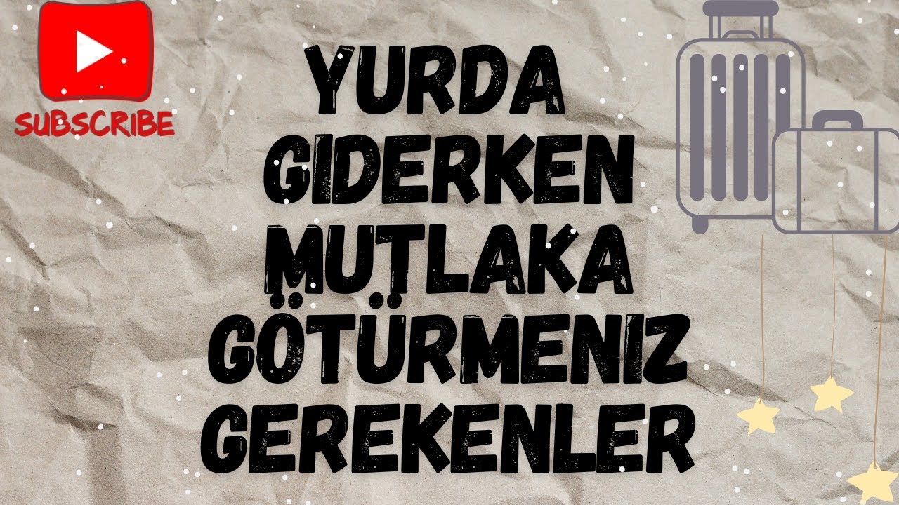 yurda giderken mutlaka götürmeniz gerekenler #kykyurt #atatürküniversitesi #yurt #youtube