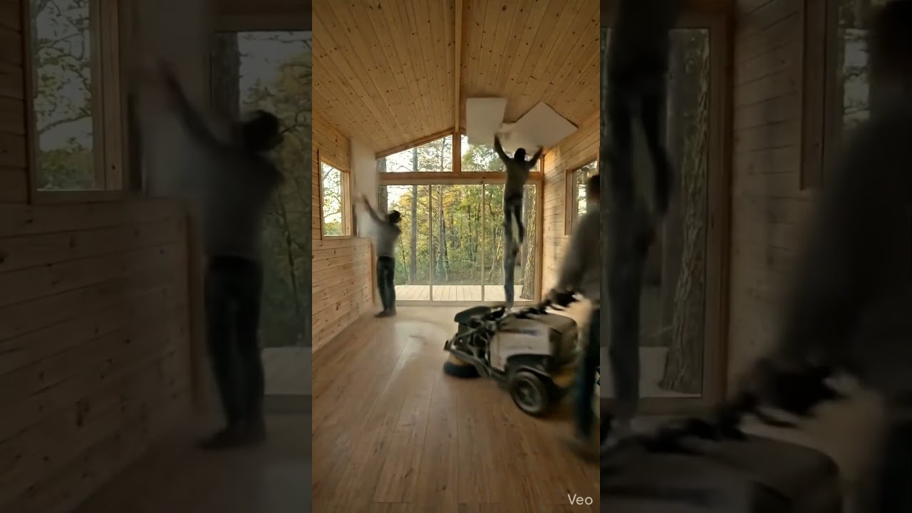 Wood Scrap Structure to Scandinavian Treehouse | Bright Minimalist Forest Build