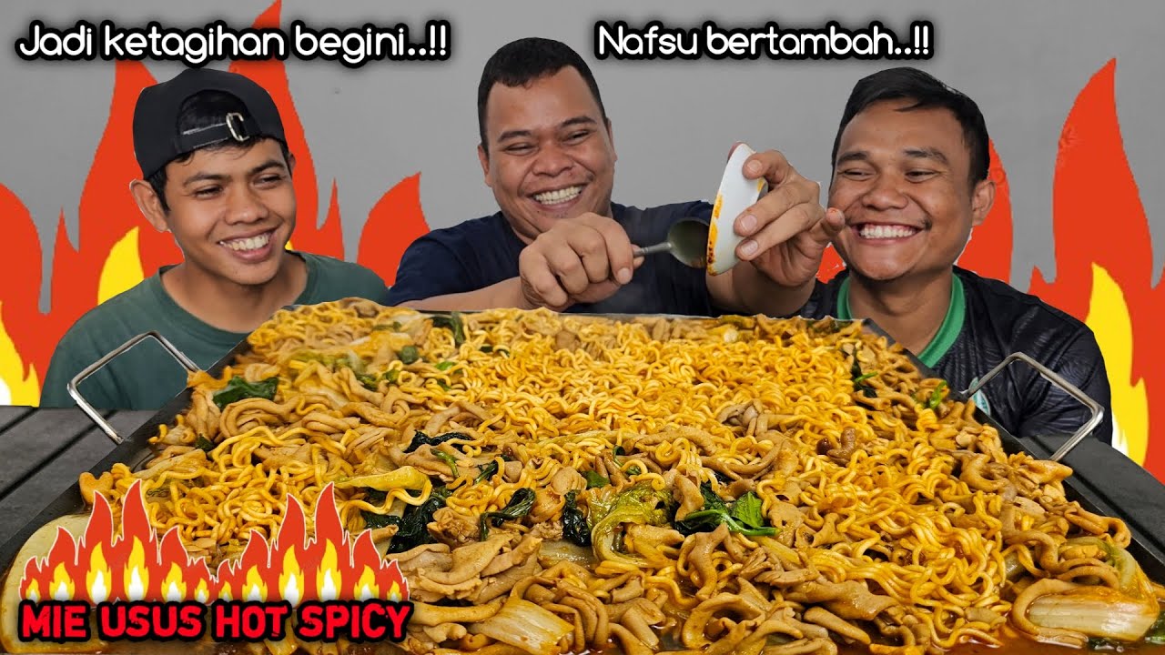 KETAGIHAN ! MUKBANG USUS LALAPAN ALAM PEDAS MANTAP ! ENAK KALO DIMAKAN PANAS2 TUH