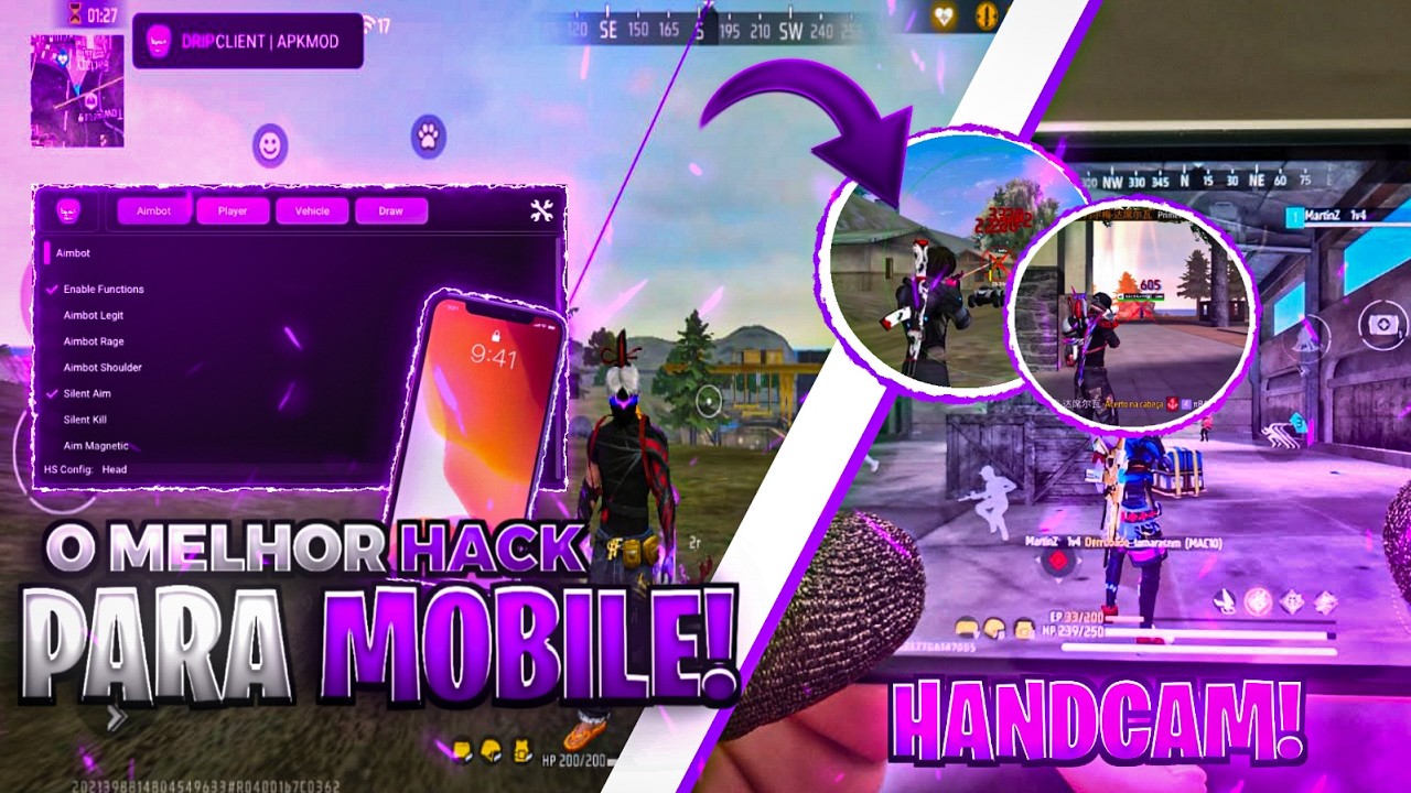 O MELHOR HACK ANDROID PARA FREE FIRE! EM APK MOD 😱