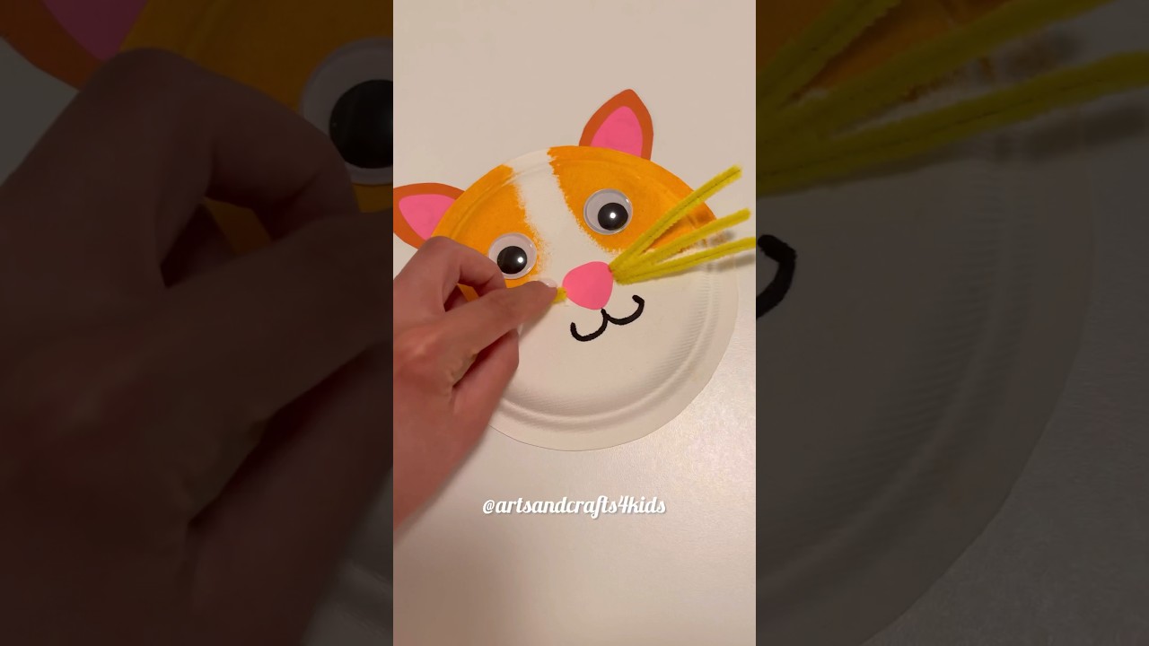 Paper Plate Cat Craft 🐈🐱