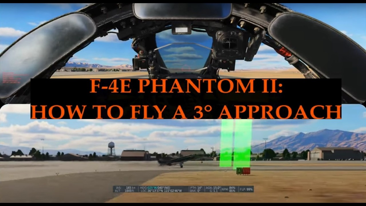 DCS F-4E: HOW TO FLY A 3 DEGREE GLIDESLOPE VISUAL APPROACH