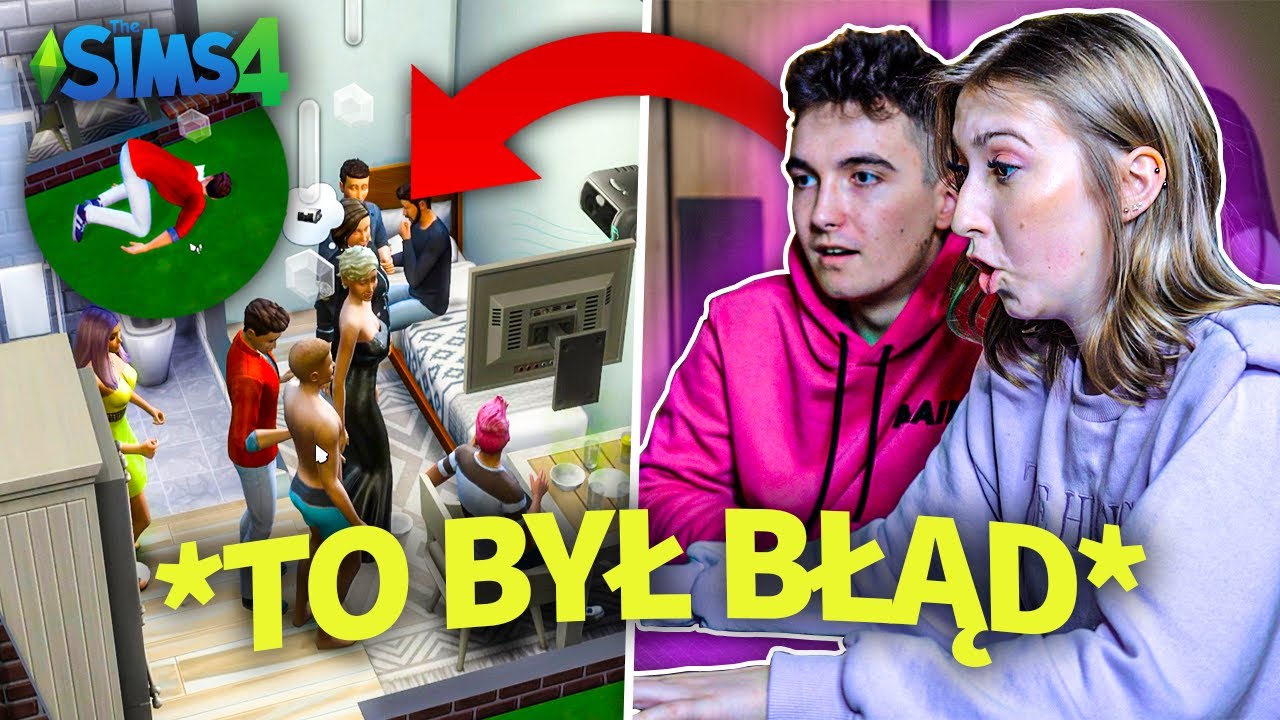 PRZEPROWADZKA EKIPY DO NAJMNIEJSZEGO DOMU NA 24H W The Sims 4! *KATASTROFA*