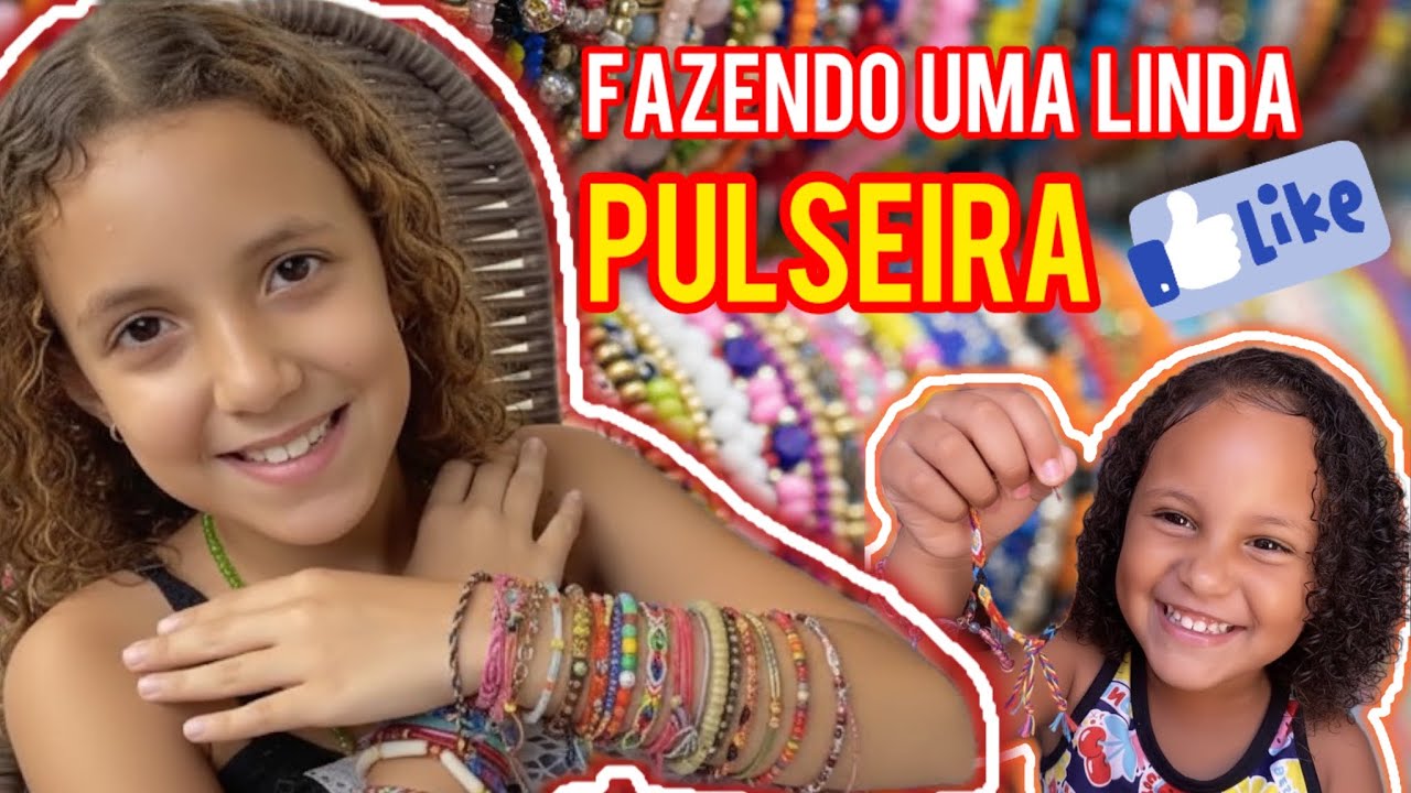 Fazendo uma linda pulseira pra mamãe 