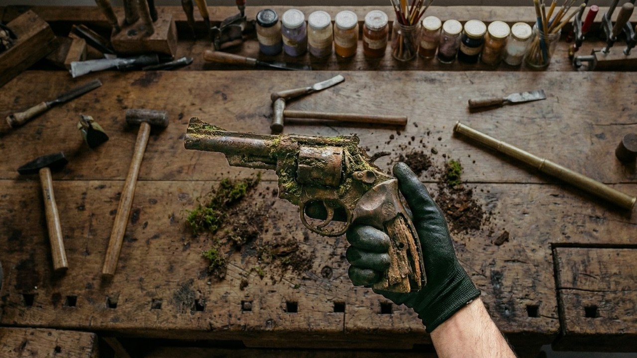 Restoration of a MAGNUM 357 buried for 25 years ASMR Restoration