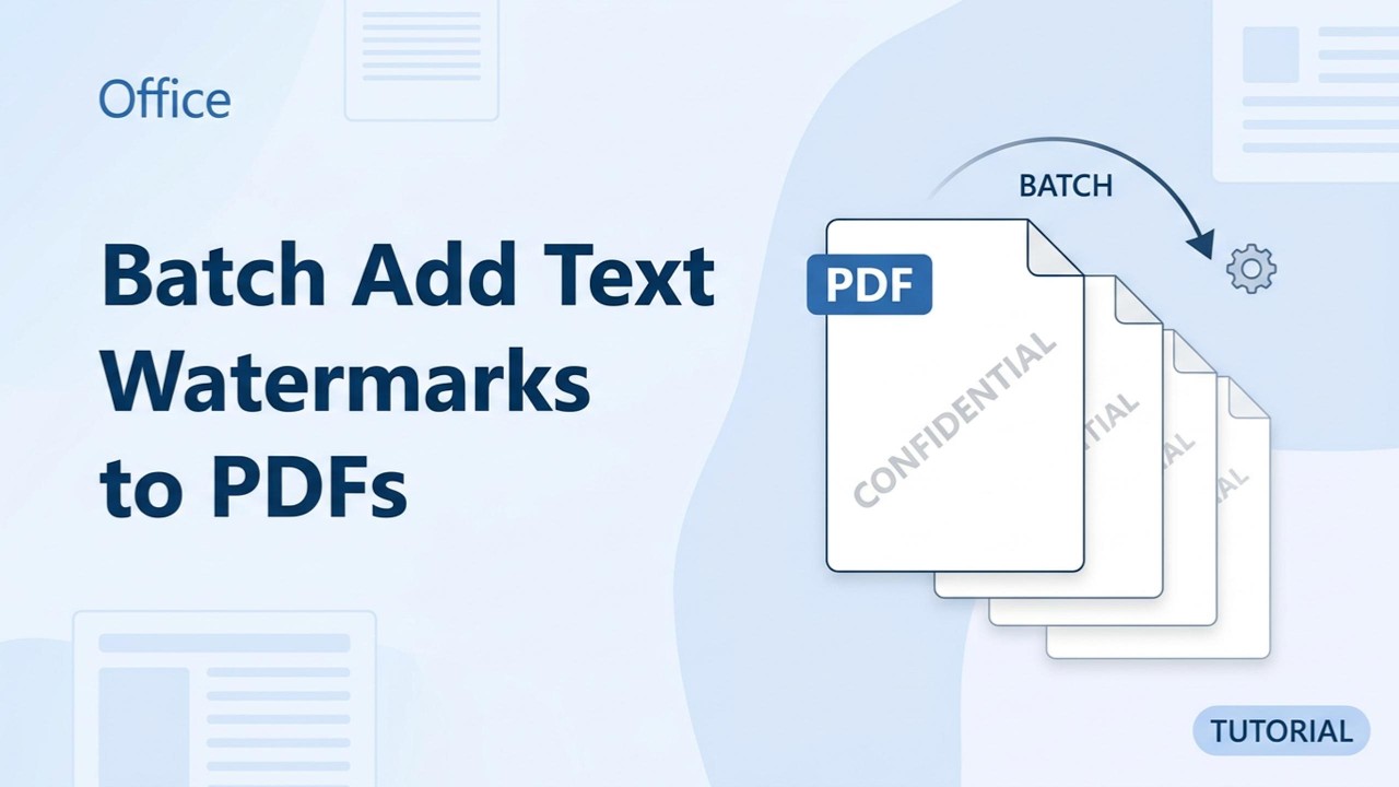How to add text watermarks to PDFs in batches?