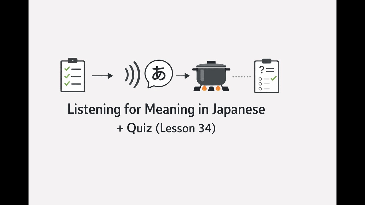 Listening for Meaning in Japanese + Quiz (Lesson 34)