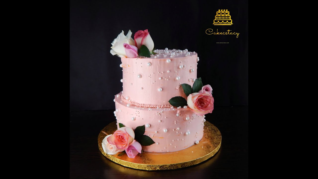 Two Tier Wedding Cake | Whipped Cream Cake | Cakecstacy | How to | Cakecstacy Cake Tutorials