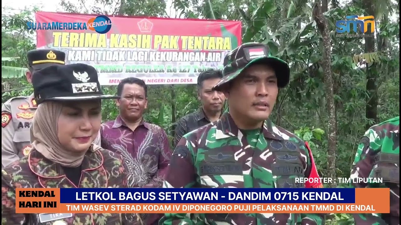 TMMD Reguler Kodim 0715 Kendal, Tim Wasev Sterad IV Diponegoro Puji Pelaksanaan TMMD di Kendal