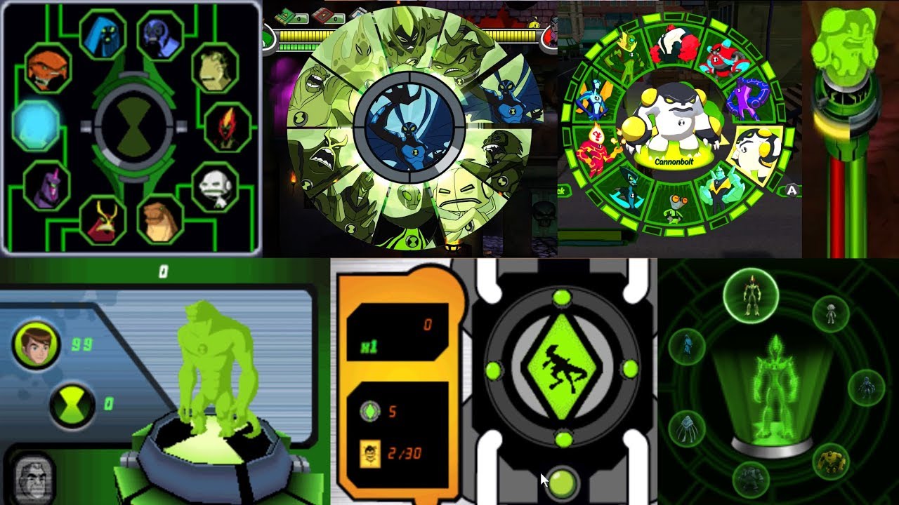 Все инопланетные преобразования в Ben 10 Videogames! ЧАСТЬ 1