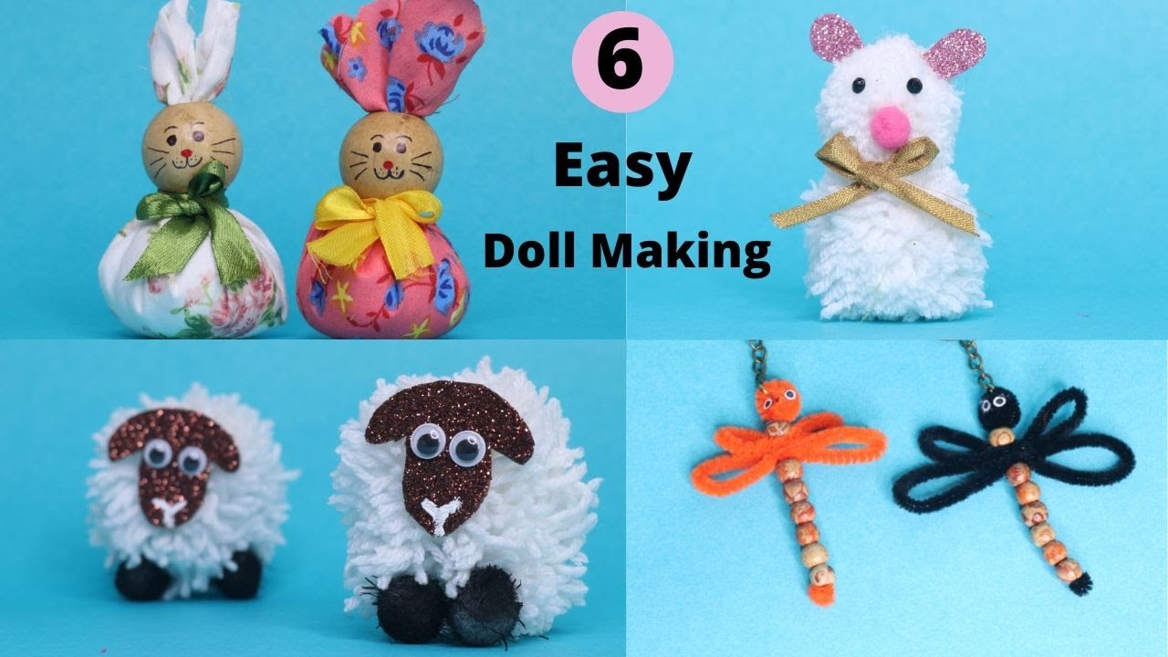 6 DIY Easy Mind Blowing  Doll Making Ideas at Home /Easy Doll Making Crafts by Aloha Crafts