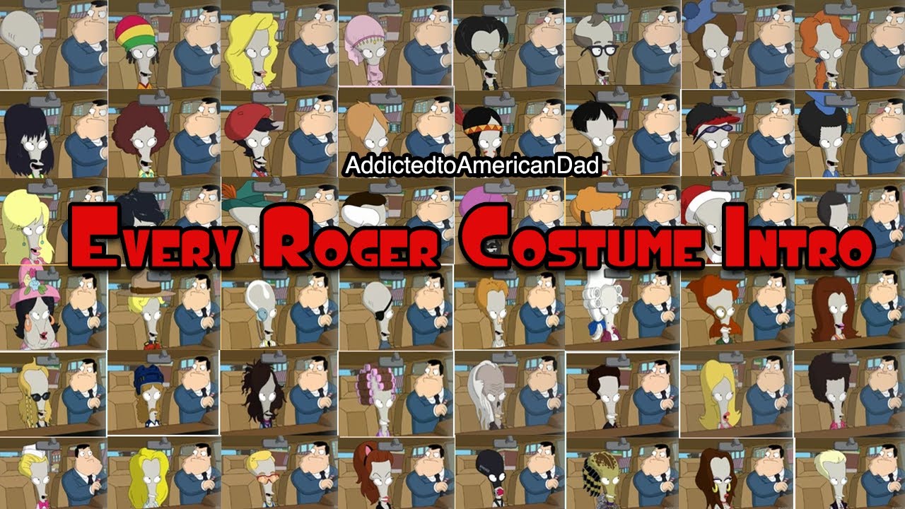 American Dad - Every Roger Intro Costume (Abridged)
