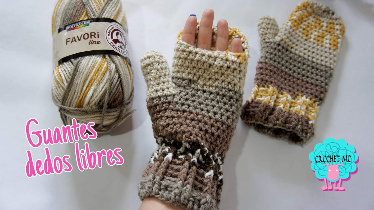 Guantes dedos libres a crochet - paso a paso