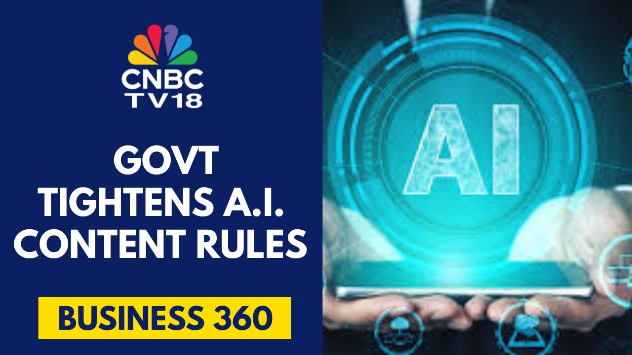 Government Reduces Takedown Window To 2-3 Hours For AI Content | CNBC TV18