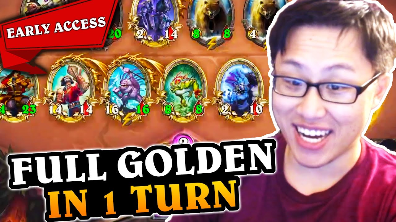 I Turned My Whole Board Golden In Just 1 Turn | Early Access | Hearthstone Battlegrounds