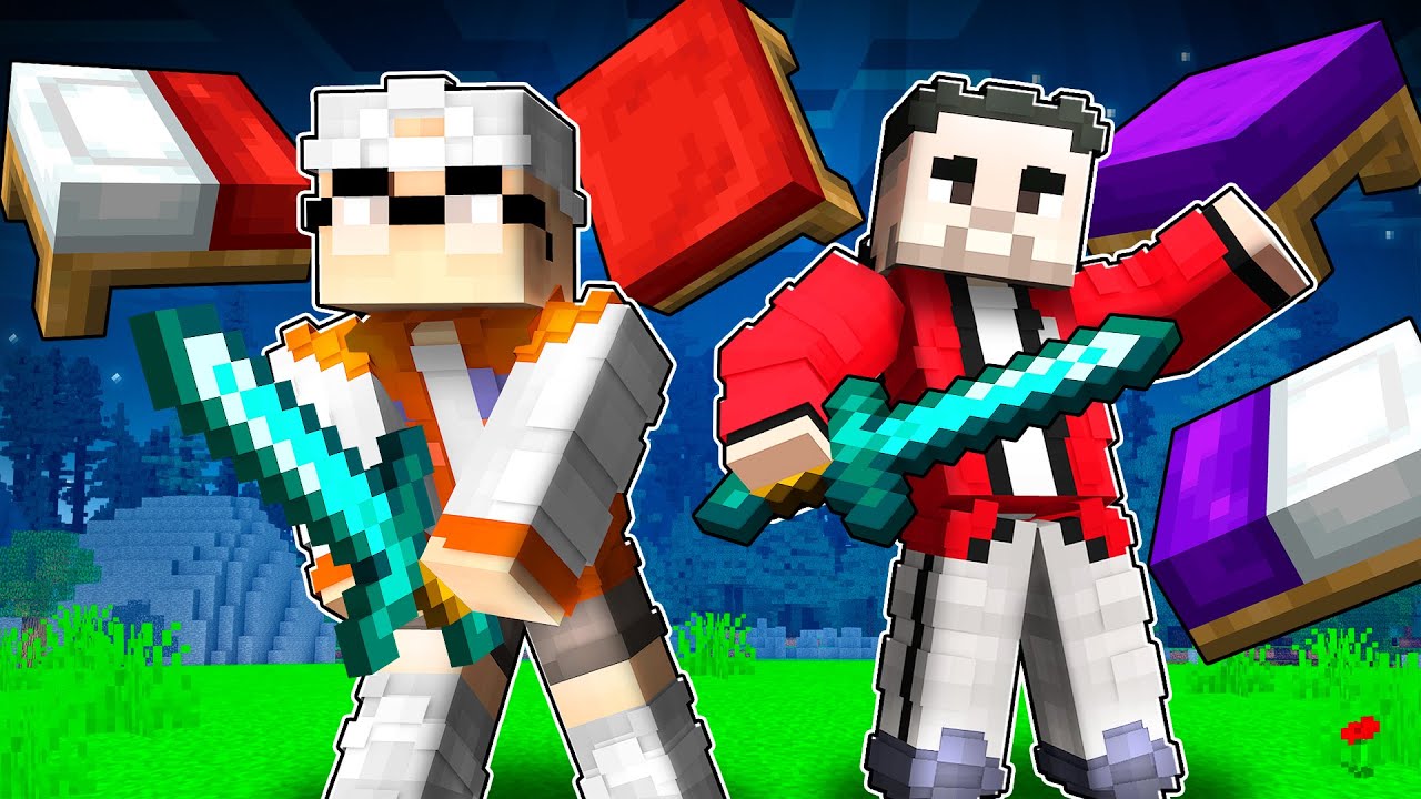 RUSSIK & Amir vs ALPHASTEIN & ENTE in Lucky Bedwars Minecraft