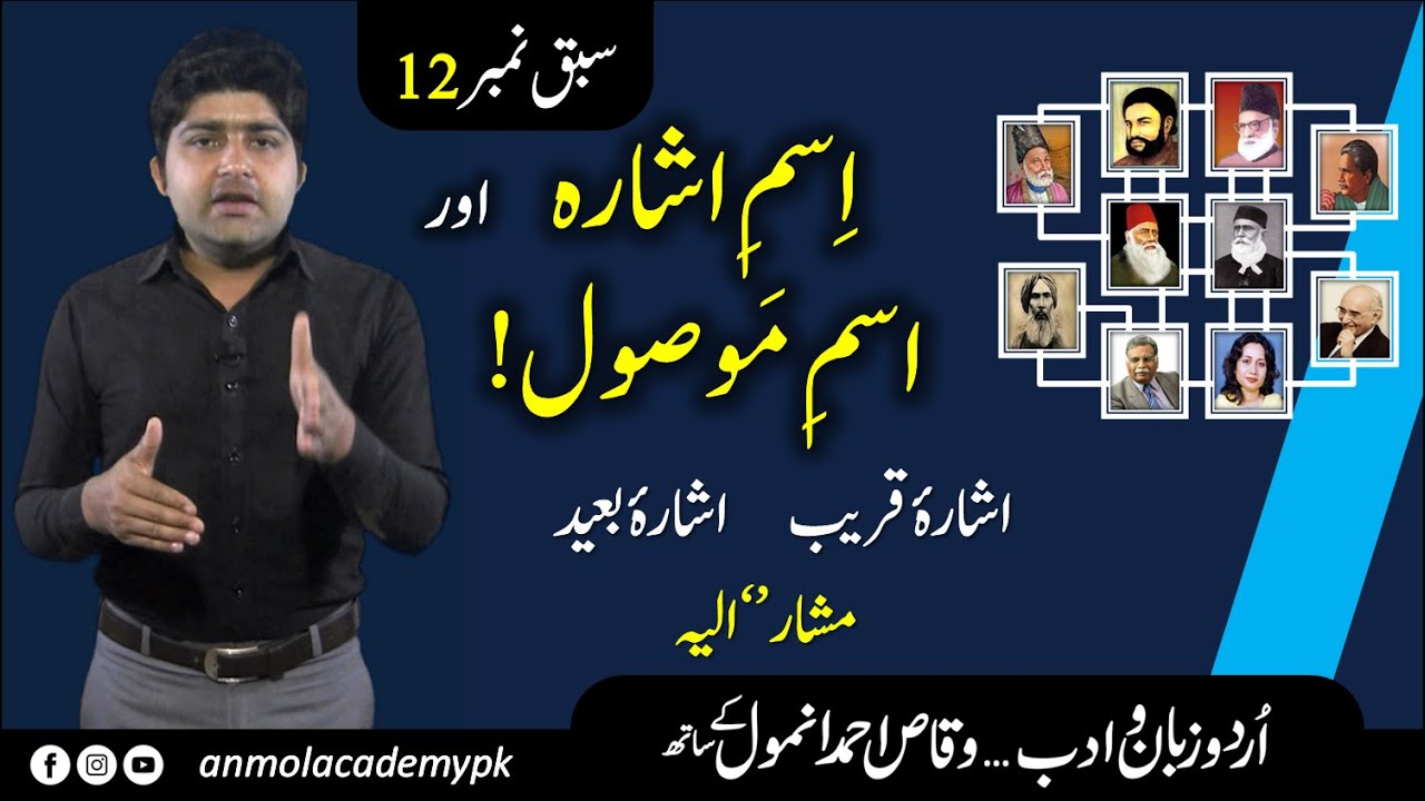 Ism E Ishara Ism E Mosol | اسم اشارہ اور اسم موصول | Lesson 12 | Anmol Academy | Waqas Ahmed Anmol