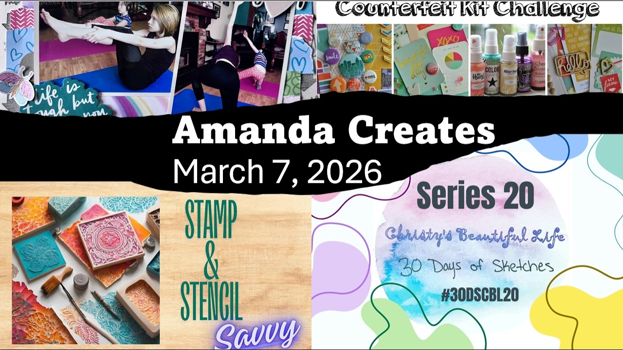 Move More  #30dscbl20 Angie Saylor Aleszczyk #StampandStencilSavvy #CounterfeitkitChallenge March 20