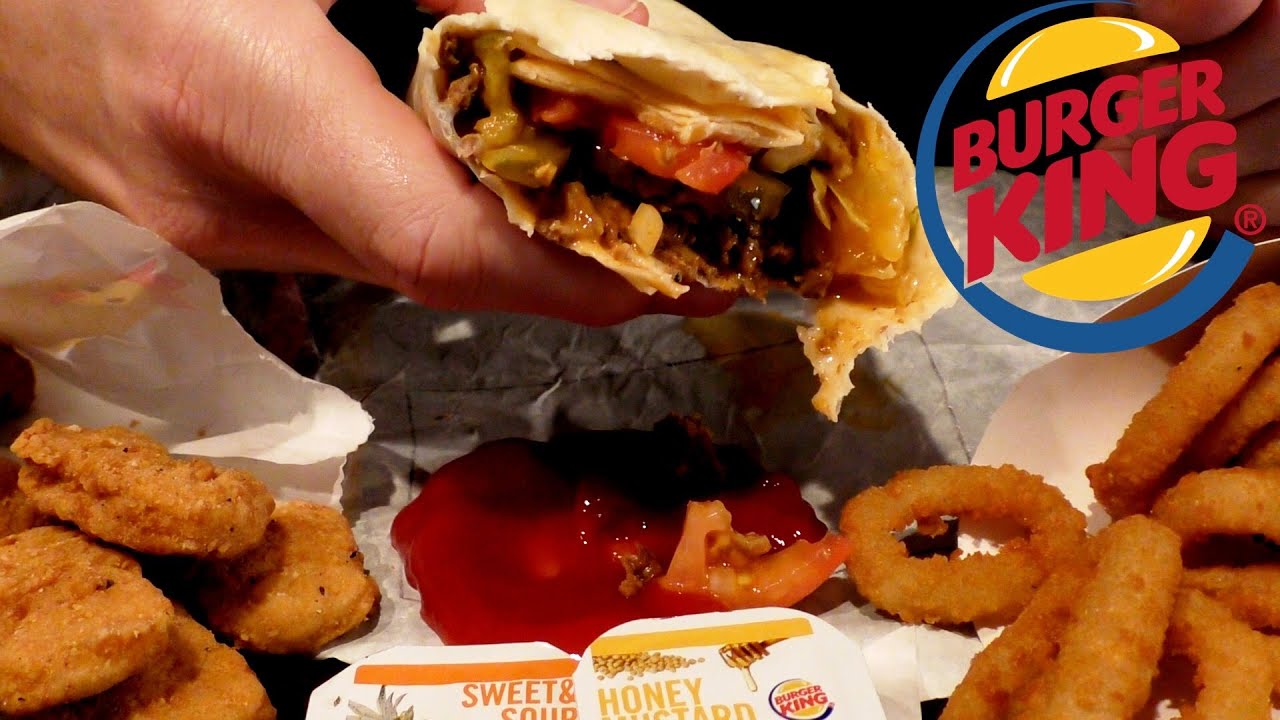 ASMR: Eating Burger King's WHOPPERRITO! (No talking, pig out!)