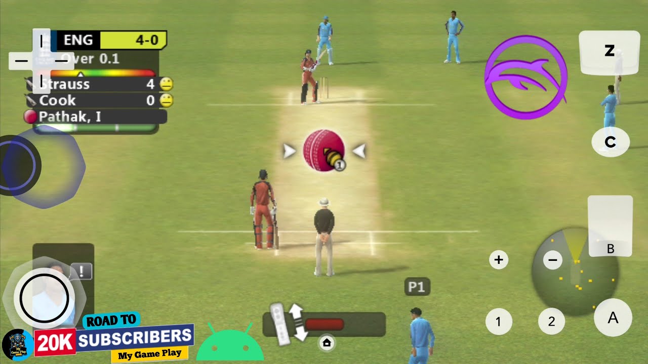 Игра Ashes Cricket 2009 Wii для эмулятора Dolphin MMJR 2.0 на Android | Обучающий геймплей для ко...