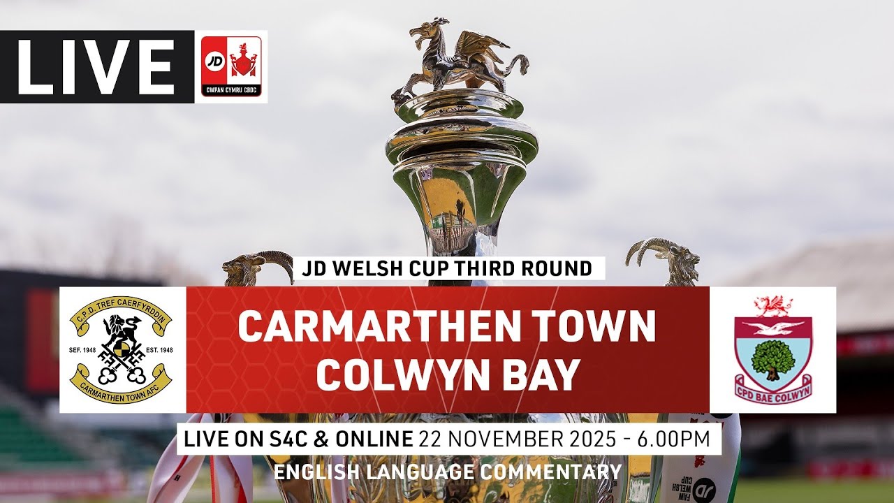 FULL MATCH: Carmarthen Town v Colwyn Bay | JD Welsh Cup Third Round | English Commentary