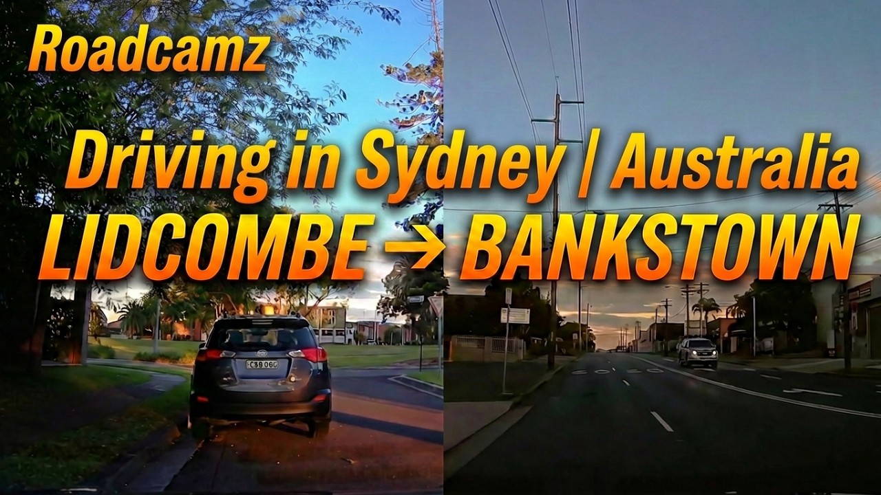 Realtime Driving Lidcombe to Bankstown via Greenacre
